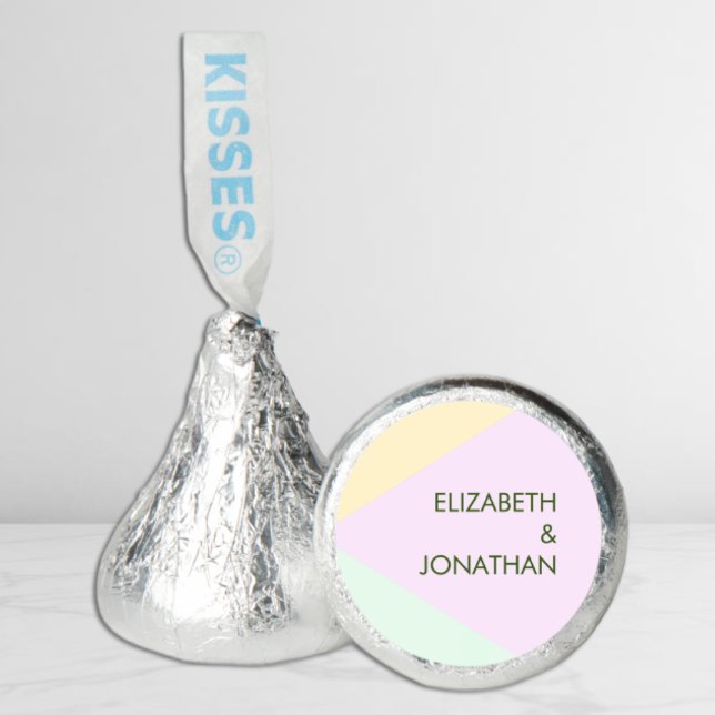 Muted Pastel Geometric Wedding Hershey®'s Kisses® (Creator Uploaded)