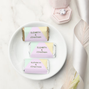Muted Pastel Geometric Wedding Hershey's Miniatures