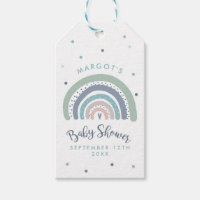 Muted Pastel Rainbow Baby Shower Favor Gift Tags