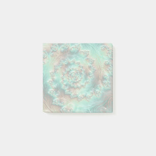 Muted Pastel Spiral Fractal Post-it Notes