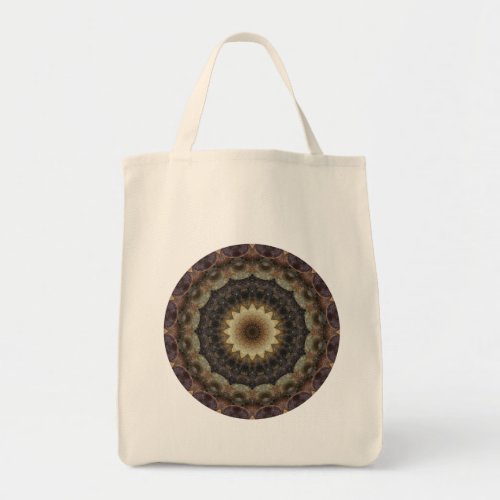 Muted Pastels Seashells Round Mandala Kaleidoscope Tote Bag