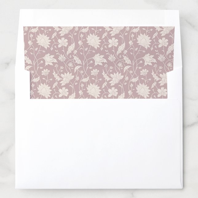 Muted Pink Floral Vintage | boho Envelope Liner (In Envelope)