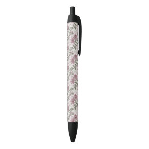 Muted Pink Hibiscus Flowers Pattern Pen