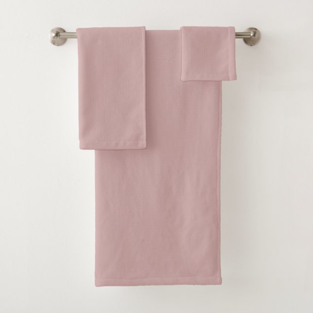 muted pink solid  bath towel set (Insitu)