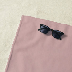 muted pink solid beach towel