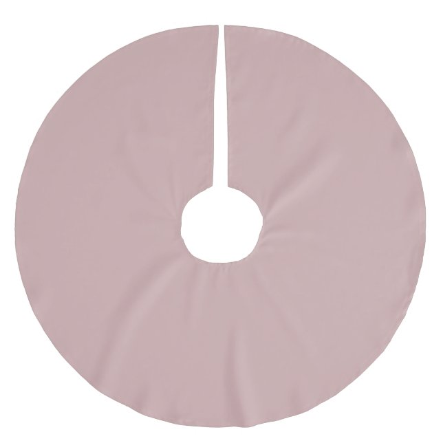 muted pink solid  brushed polyester tree skirt (Front)