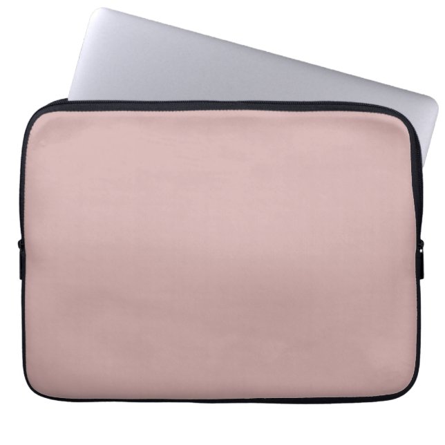 muted pink solid  laptop sleeve (Front)