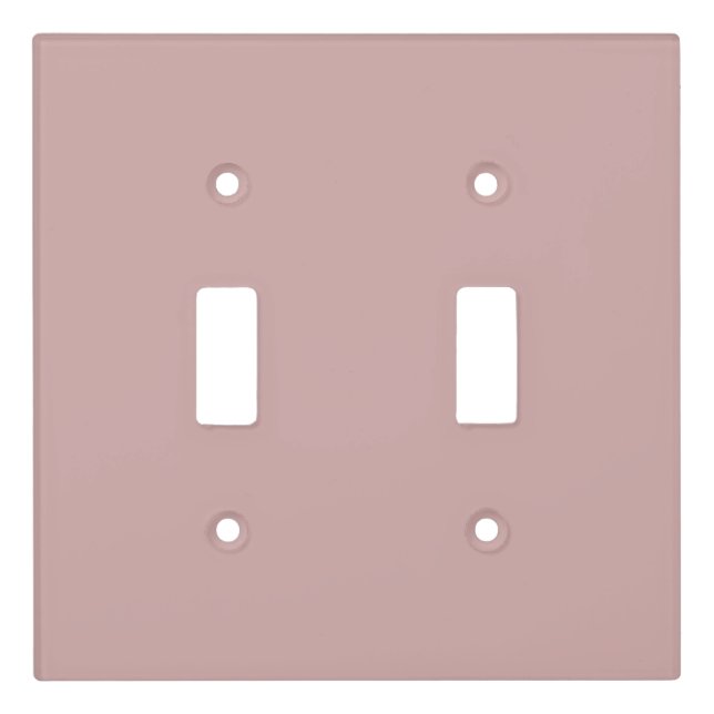 muted pink solid  light switch cover (Front)