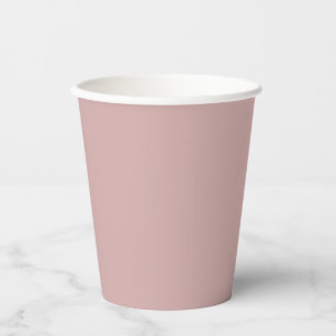 muted pink solid  paper cups