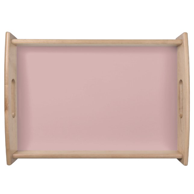 muted pink solid  serving tray (Front)