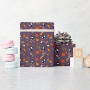 Muted Plum   Halloween Little Witch Wrapping Paper