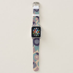 Muted purple and blue abstract waves apple watch band