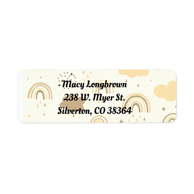 Muted Rainbow Address Labels (Front)