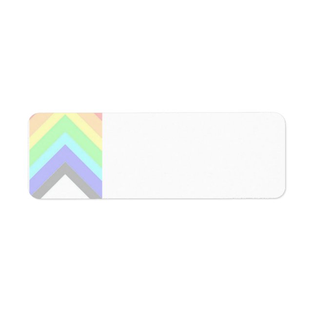 muted rainbow chevron label (Front)