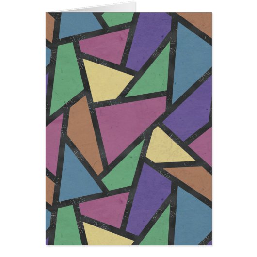 Muted rainbow colors mosaic pattern cards (Front)