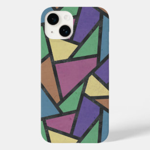 Muted rainbow colors mosaic pattern Case-Mate iPhone 14 case