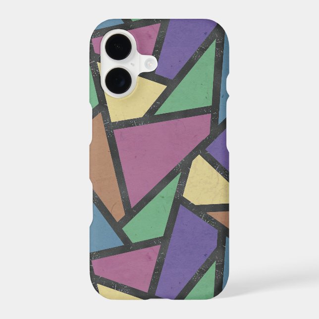 Muted rainbow colors mosaic pattern Case-Mate iPhone case (Back)