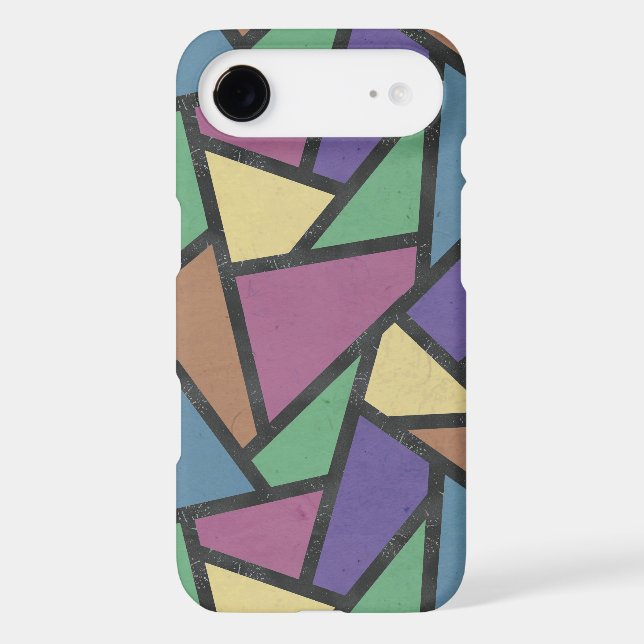 Muted rainbow colors mosaic pattern Case-Mate iPhone case (Back)