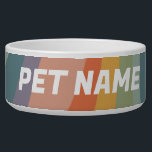Muted  Rainbow Customized Dog Pet Water Food Bowl<br><div class="desc">Add your pet's name,  your own text or leave it blank! Check my shop for more designs or let me know if you'd like something custom.</div>