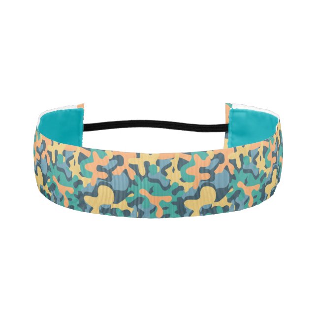 Muted Rainbow Signature Camo Athletic Headband (Front)