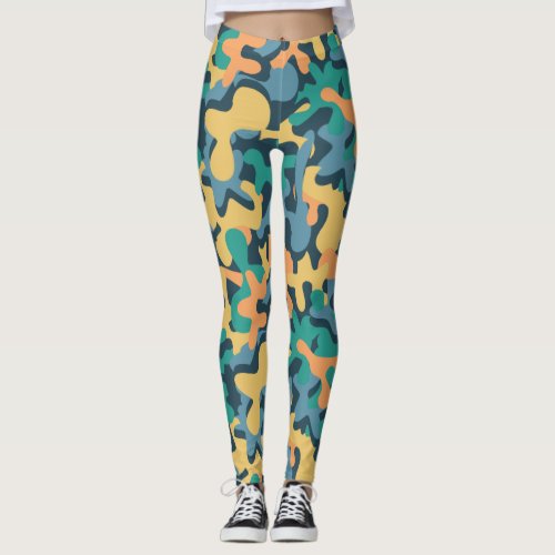 Muted Rainbow Signature Camo Leggings