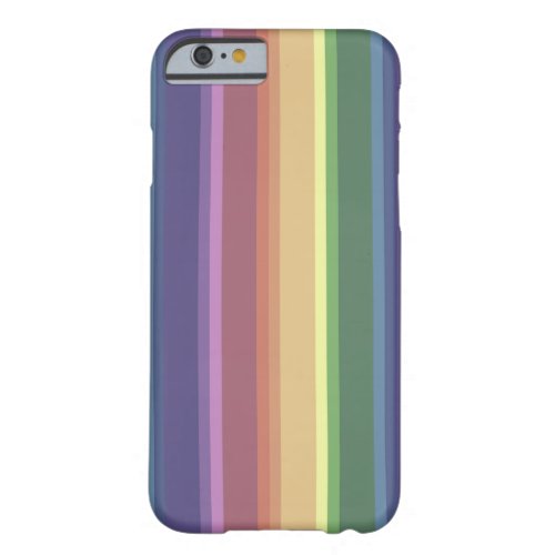 Muted rainbow stripes barely there iPhone 6 case