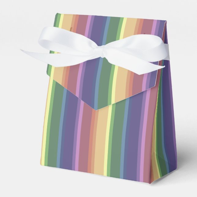 Muted rainbow stripes favor boxes (Front Side)