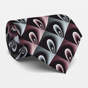 Muted Red and Blue COOL Modern Pattern Neck Tie