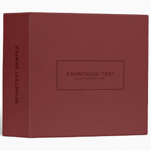 Muted Red Vintage Leather Texture 3 Ring Binder