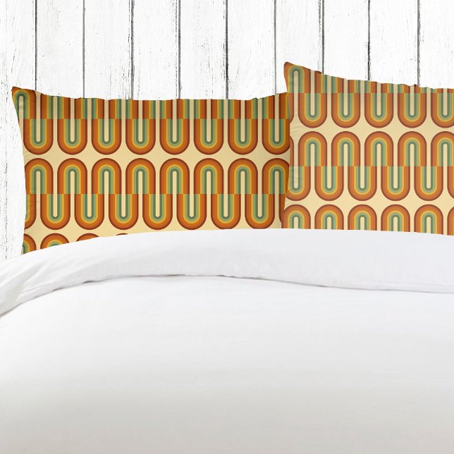 Muted Retro Seventies Rainbow Pattern Pillow Case (Creator Uploaded)