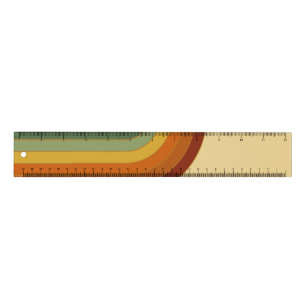 Muted Retro Seventies Rainbow  Ruler