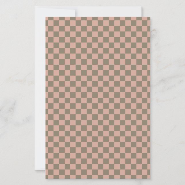 Muted Rose & Sage Checkered Small Scrapbook Paper (Front)