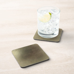 Muted Rustic Gold Country Farmhouse Glam Elegant Beverage Coaster