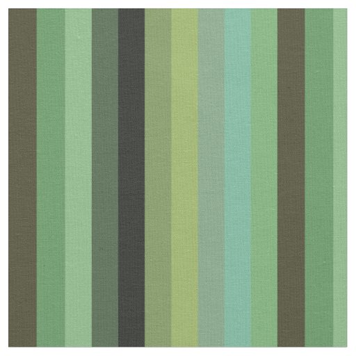 Muted Sage & Olive Green Stripes Fabric