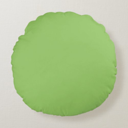 Muted seafoam Green  solid plain color Custom Round Pillow
