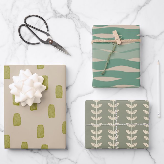 Muted Simplicity Wrapping Paper Sheets (Front)