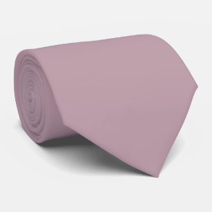 Muted Soft Grayish Pink Rose Solid Color Neck Tie
