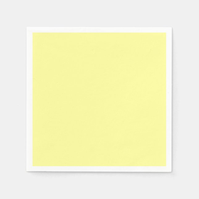 Muted Solid Light Yellow Napkins (Front)