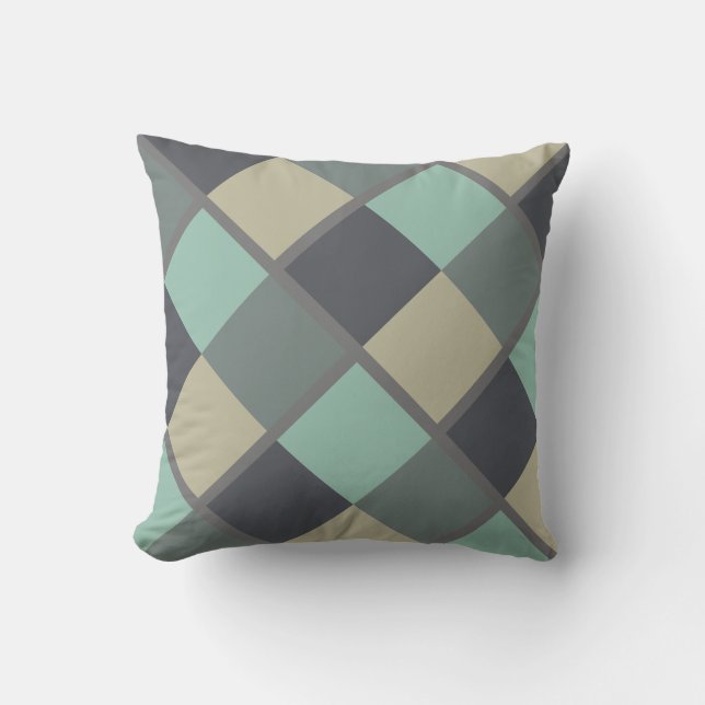 Muted Subdued Colors Throw Pillow (Front)
