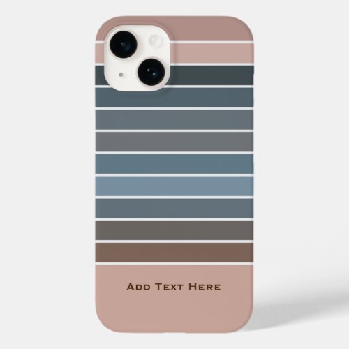 Muted Subdued Earthy Color Stripes Case_Mate iPhone 14 Case