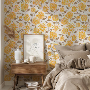 Muted Sunflowers Peel & Stick Wallpaper