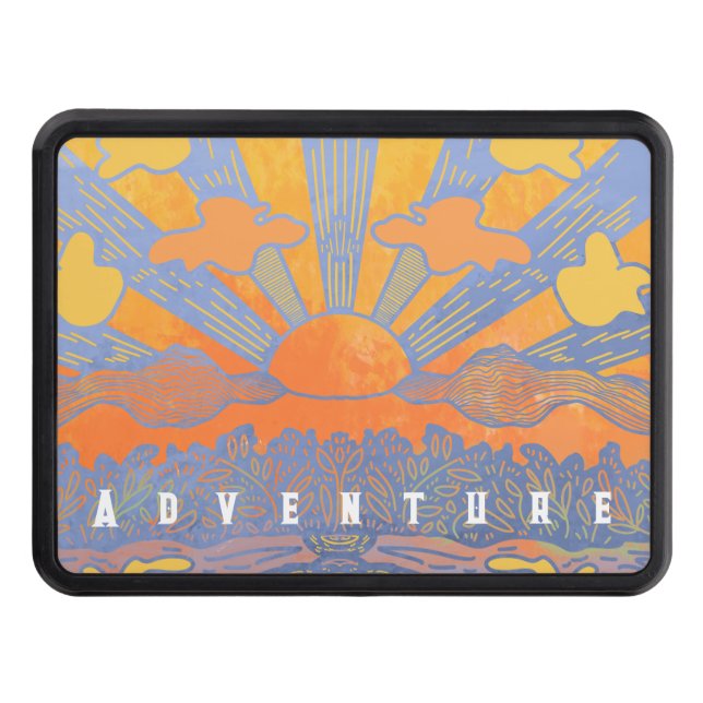 Muted Sunset Art Hitch Custom Cover (Front)