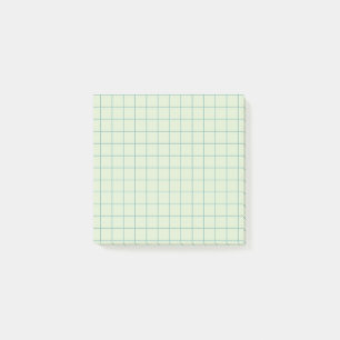 Muted Teal Checkered Pattern Calm Grid Design  Post-it Notes