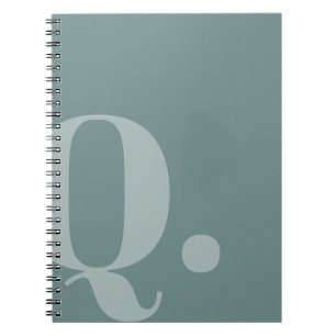 Muted Teal Letterform Notebook