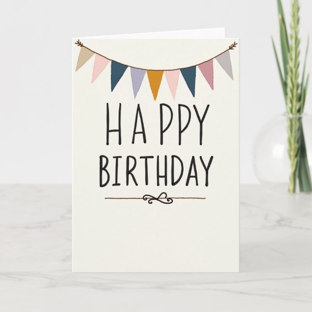 Muted Tones Birthday Card (Front)