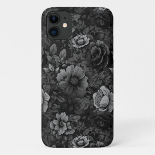 Muted Tones of Gray Floral iPhone 11 Case