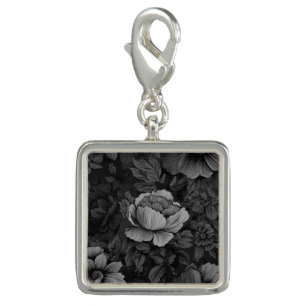 Muted Tones of Gray Floral Charm