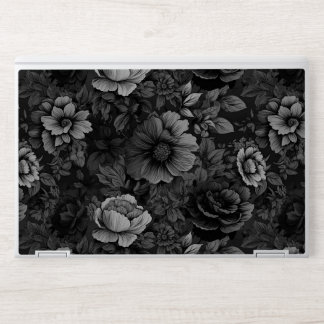 Muted Tones of Gray Floral  HP Laptop Skin