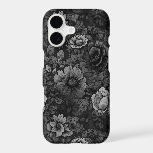 Muted Tones of Gray Floral iPhone 17 Case