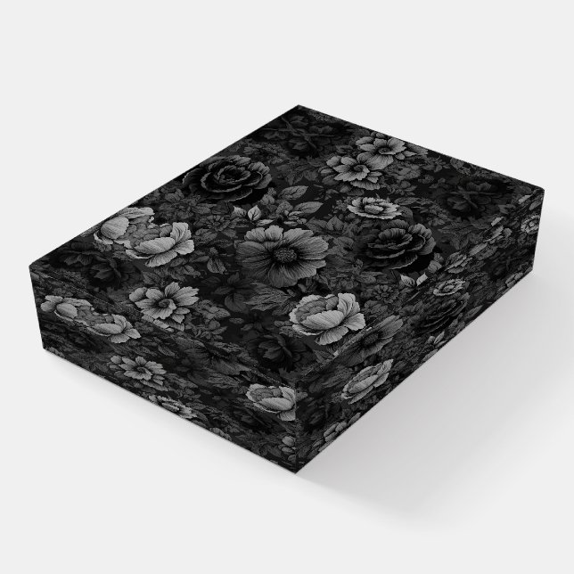 Muted Tones of Gray Floral  Paperweight (Angled)